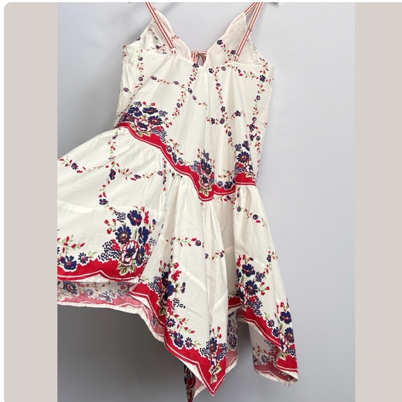 NWT Anthropologie Celandine Plunge-Neck Drop-Waist Floral Cotton Midi Dress, S - Picture 10 of 13